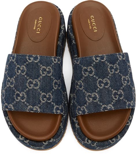 gucci platform blue|Gucci platform wedges.